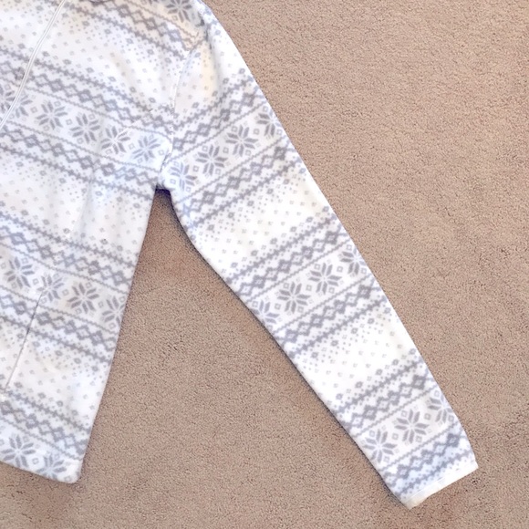 Made For Life Lightweight Zip Up Fleece Jacket Womens Medium White Grey Pockets - Picture 6 of 10